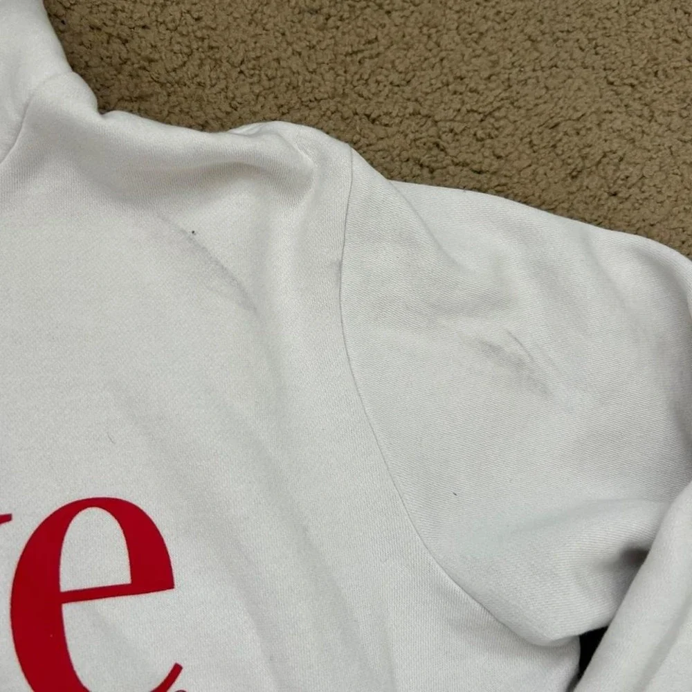 Vintage White Coke x Brixtn hoodie with red accents‎